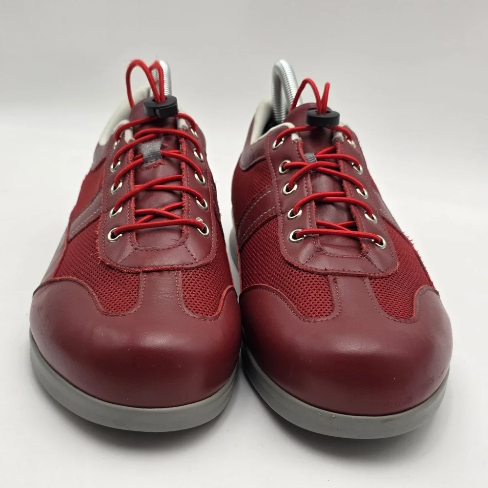 SAS Mesh Walking Shoes Sneakers Womens Size 11 W Red Leather Orthotic SEE PHOTOS